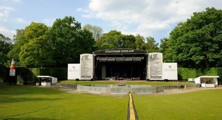 Outdoor open-air stage with 