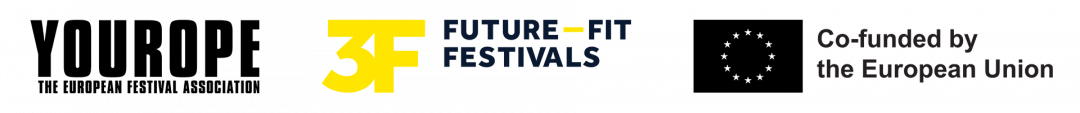 Logos for Future Fit Festivals and the European Union with text indicating co-funding by the European Union